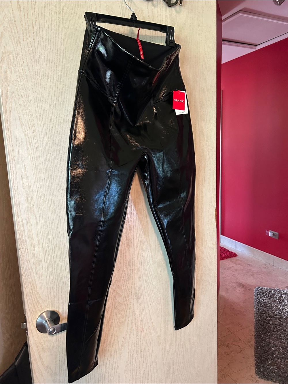 SPANX Glossy Black High-Waist Shine Leggings